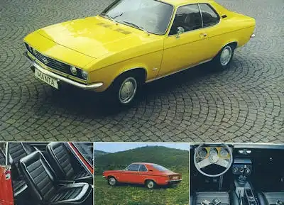 Opel Manta Prospekt 1972 gelb