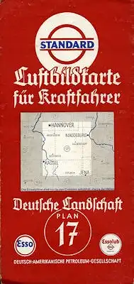 Standard Luftbildkarte Plan 17 Hannover 1930er Jahre
