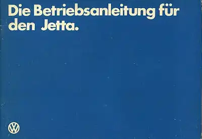 VW Jetta Bedienungsanleitung 6.1981