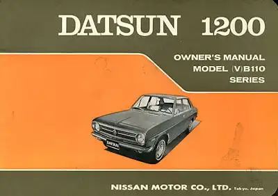 Datsun 1200 Bedienungsanleitung 1971 e