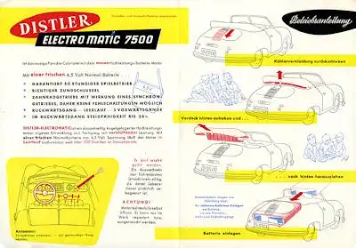 Porsche Distler Prospekt ca. 1954