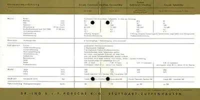 Porsche 356 A Technische Daten 2.1959