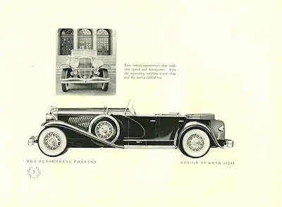 Duesenberg Programm ca. 1930 REPRINT!