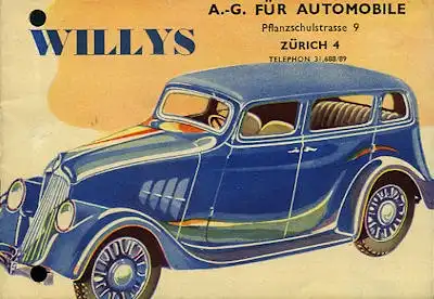Willys 77 Prospekt 1930er Jahre
