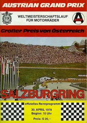 Programm Salzburgring 30.4.1978