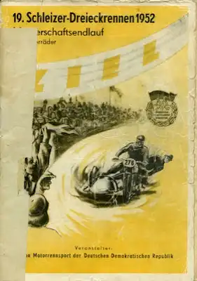 Programm 19. Schleizer Dreieck-Rennen 21.9.1952