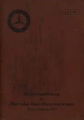 Mercedes-Benz Typ Nürburg 500 Bedienungsanleitung 9.1931