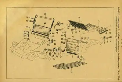 VW Kübel-Wagen Typ 2 (82) Ersatzteilliste 3.1943