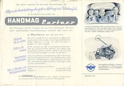 Hanomag Partner Prospekt ca. 1951