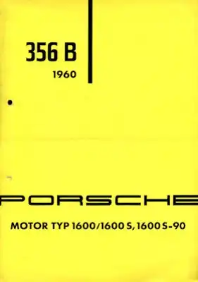 Porsche 356 B Motor Prospekt 1960