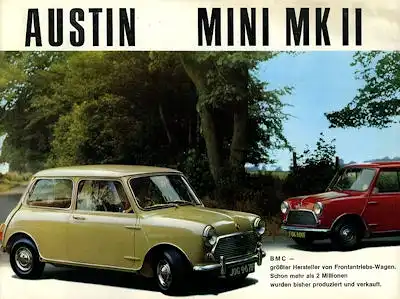 Austin Mini MK II Prospekt ca. 1967