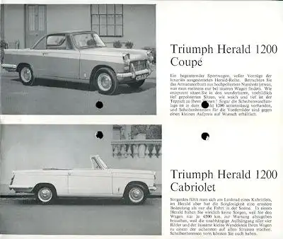 Triumph Herald 1200 Prospekt 1961-64