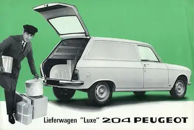 Peugeot 204 Lieferwagen Luxe Prospekt 1968
