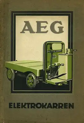 AEG Elektrokarren Werbe-Broschüre 1924