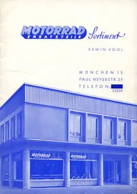 Erwin Vogl / München Motorrad-Sortiment 1950er Jahre