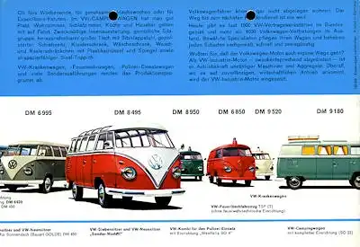 VW Programm ca. 1962