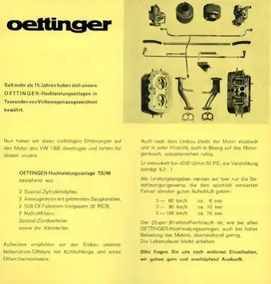 VW Oettinger / Okrasa Prospekt ca.1963