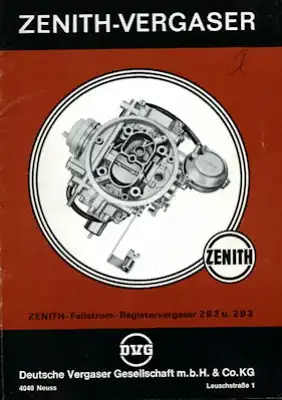 Zenith Vergaser Type 2B2 + 2B3 5.1976