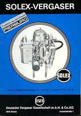 Solex Vergaser Type 31-34 PICT -5 + 31 PIC(T) 1977