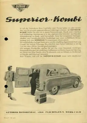 Gutbrod Superior / Superior Kombi Prospekt ca. 1953/54