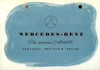 Mercedes-Benz 170 S.V 170 S.D 180 Prospekt 10.1953