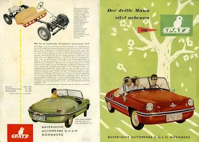 Spatz Kleinwagen Prospekt 9.1957