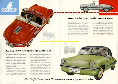 Spatz Kleinwagen Prospekt 9.1957