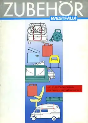 VW T 3 Westfalia Zubehör Prospekt 1988