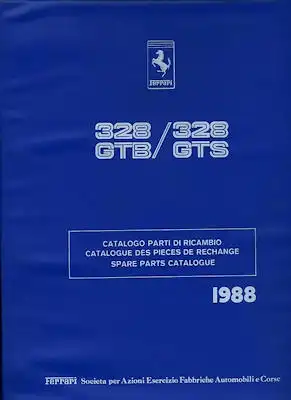 Ferrari 328 GTB GTS Ersatzteilliste 1988