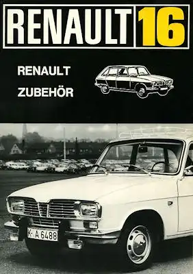 Renault 16 Zubehör Prospekt 8.1968