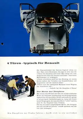 Renault Dauphine Prospekt 1960er Jahre