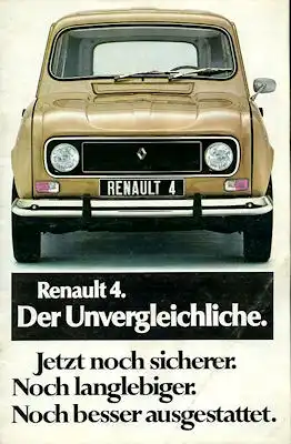 Renault 4 / GTL / Safari Prospekt ca. 1977