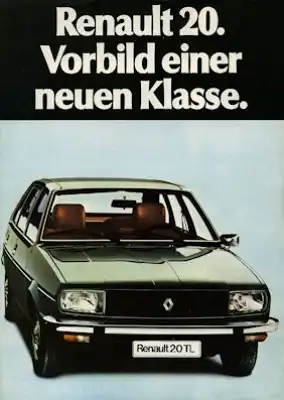 Renault 20 TL Prospekt ca. 1976