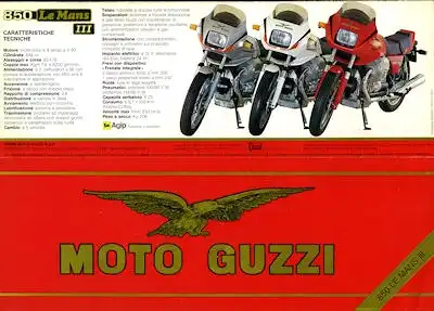 Moto Guzzi V 35 / V 50 Prospekt ca. 1982