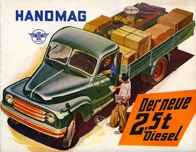 Hanomag 2,5 t Diesel Prospekt 1950er Jahre