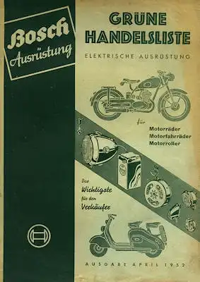Bosch Grüne Handelsliste 4.1952