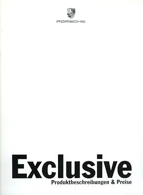 Porsche Exclusive Preisliste 8.1996