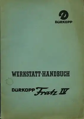 Dürkopp Fratz IV Reparaturanleitung 4.1957
