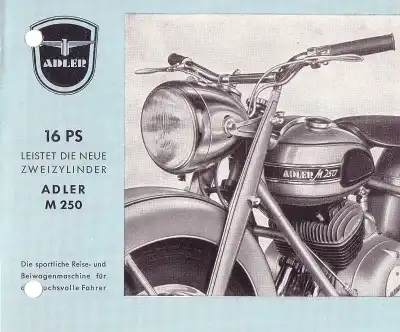 Adler Motorrad M 250 Prospekt 1953