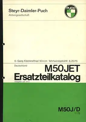 Puch M 50 JET Ersatzteilliste 1973