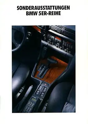 BMW 5er Sonderausstattung Prospekt 1992