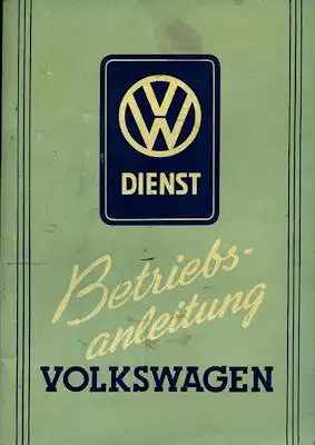 VW Käfer Bedienungsanleitung 1.1952