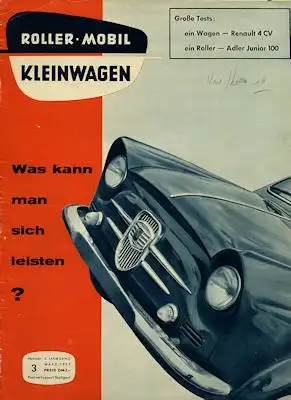 Rollerei und Mobil / Roller Mobil Kleinwagen 1959 Heft 3