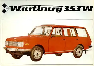 Wartburg 353 W Kombi Prospekt 1982