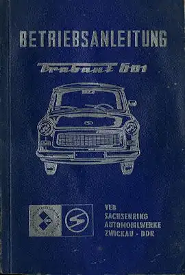 Trabant 601 Bedienungsanleitung 1972