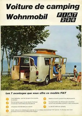 Fiat 238 Wohnmobil Prospekt 1969 f