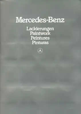 Mercedes-Benz Farben Prospekt 6. oder 12.1982
