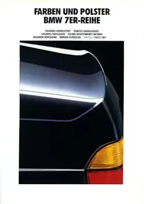 BMW 7er Farben Prospekt 1991