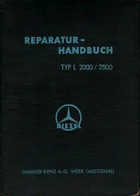 Mercedes-Benz L 2000/2500 Reparaturanleitung 1939
