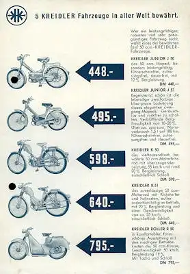 Kreidler Preisliste 3.1955